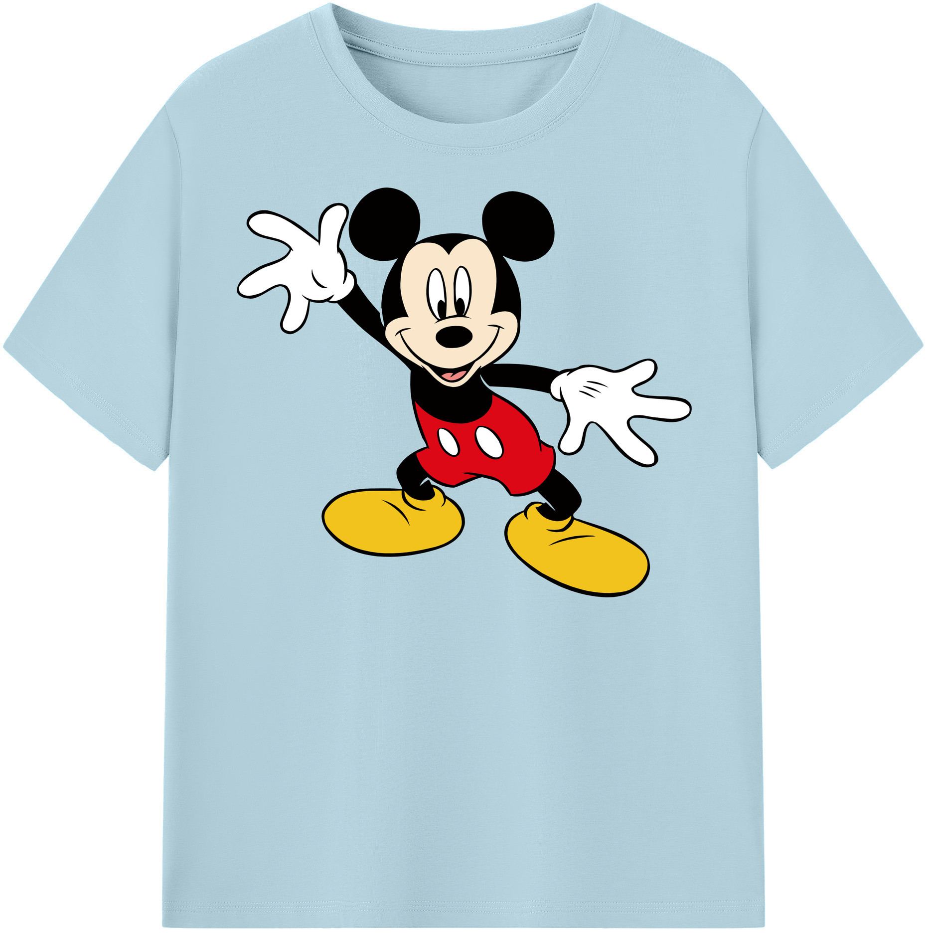 （画像用） ミッキーマウス Mickey Mouse 綿100％半袖Tシャツ（フロントプリント）